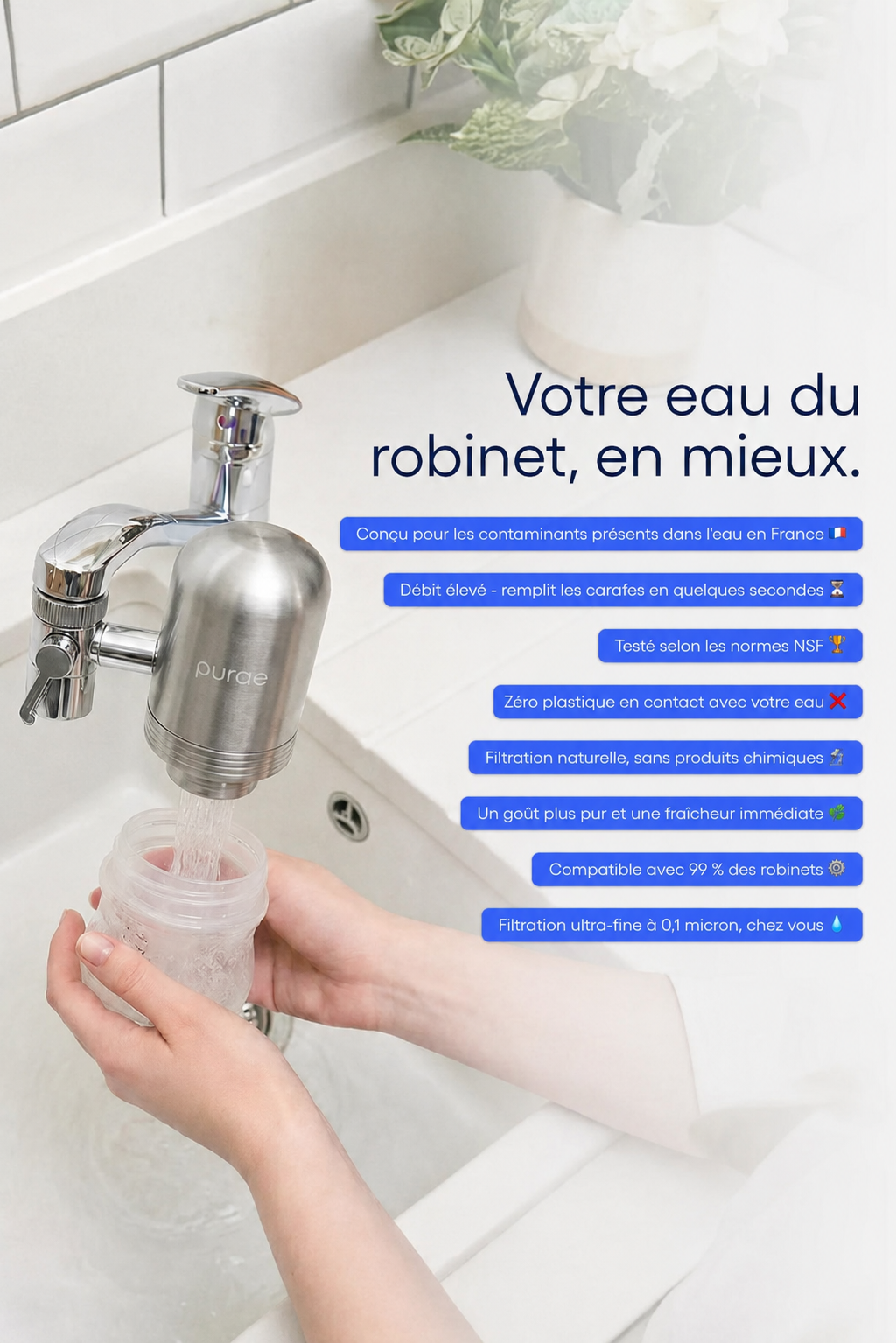 Système de Filtration pour Robinet Purae 3.0